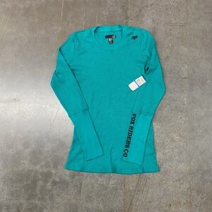 Fox Racing Long Sleeve Thermal Shirt Teal Womens XL NWT